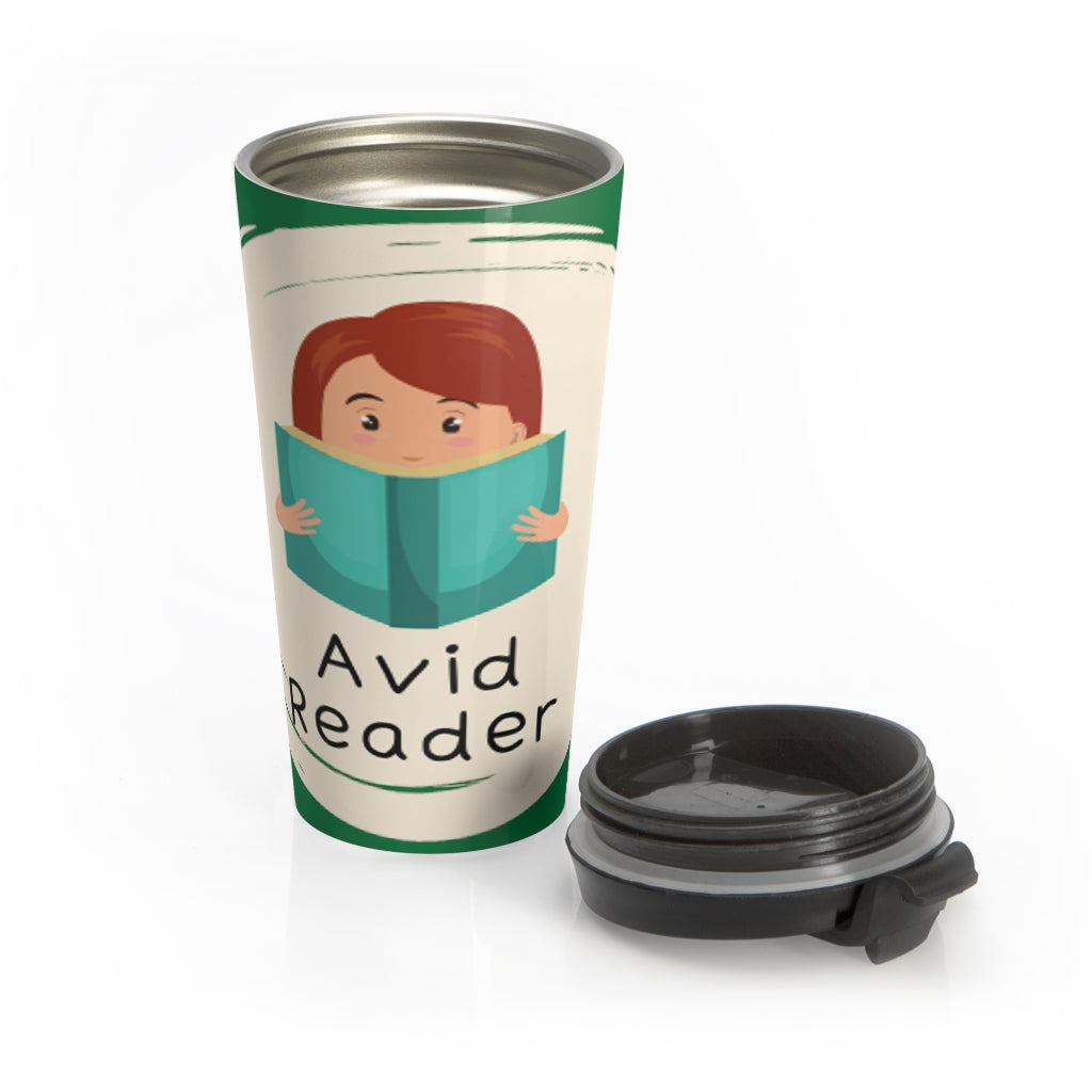 Avid Reader Stainless Steel Travel Mug