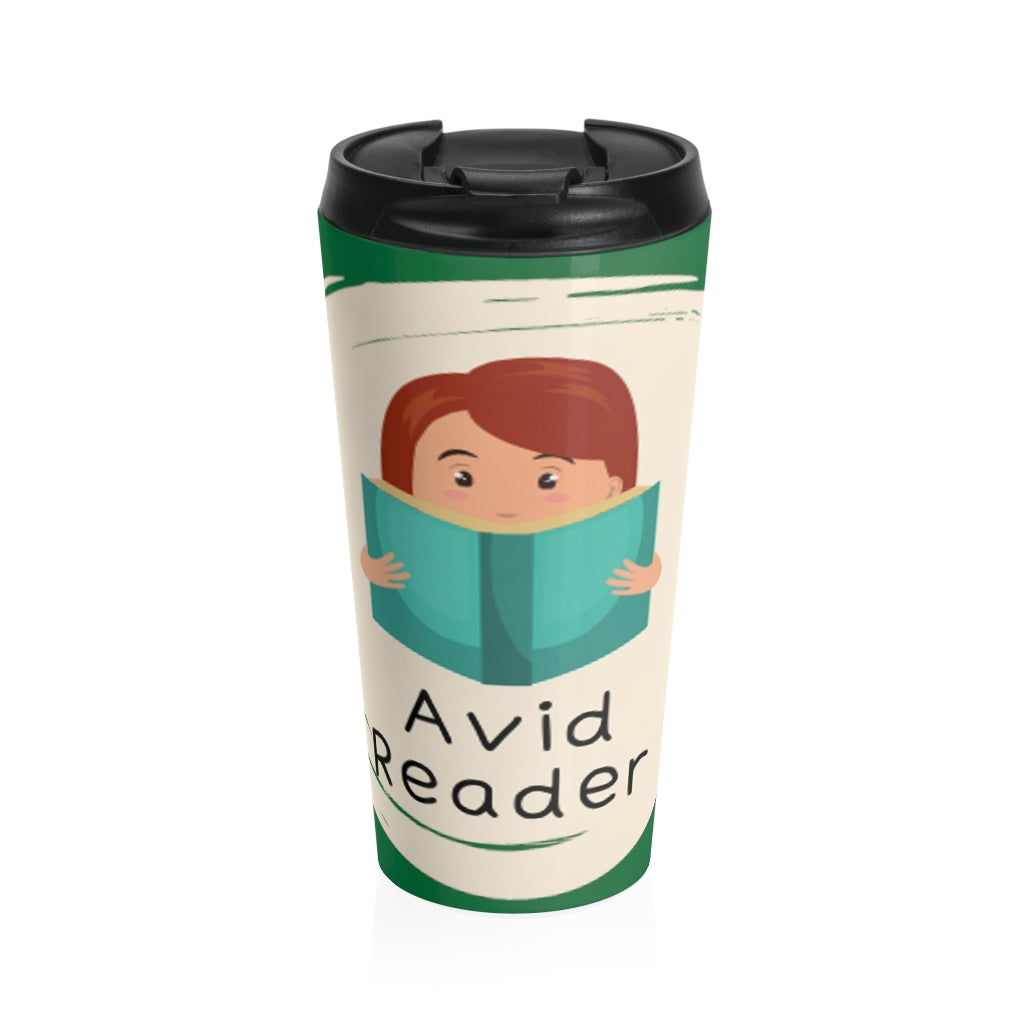 Avid Reader Stainless Steel Travel Mug