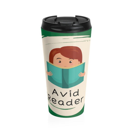 Avid Reader Stainless Steel Travel Mug
