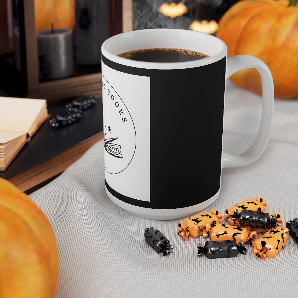 J. Essex Logo on Black Ceramic Coffee Cups, 11oz, 15oz