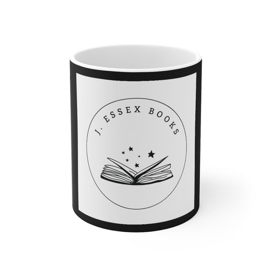 J. Essex Logo on Black Ceramic Coffee Cups, 11oz, 15oz