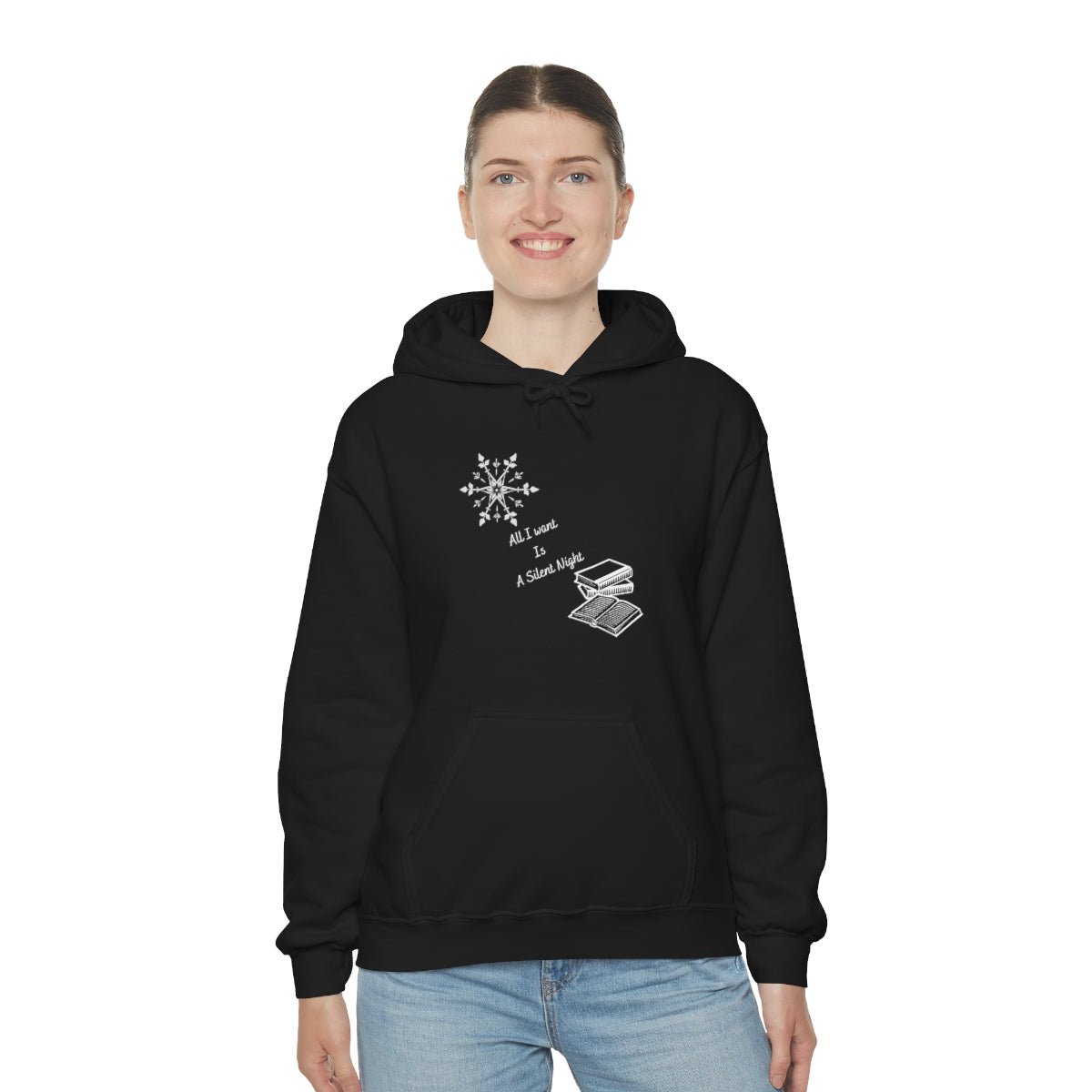 "Silent Night" Black Unisex Heavy Blend™ Hooded Sweatshirt