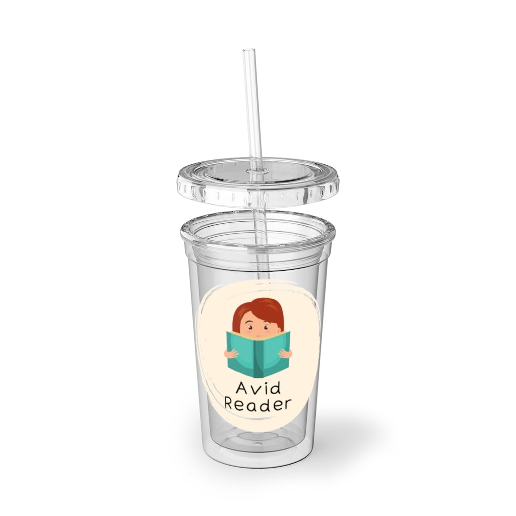 "Avid Reader" Suave Acrylic Cup