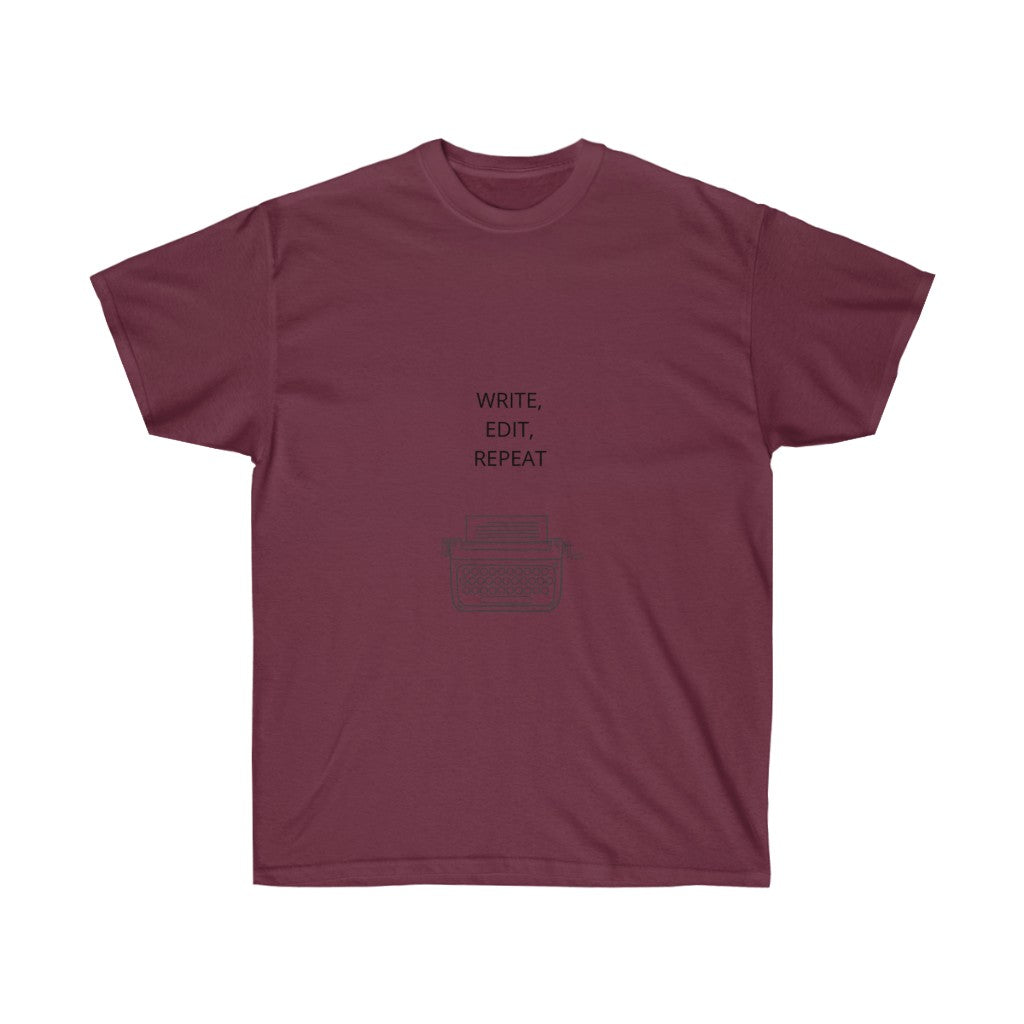 "Write, Edit, Repeat" Unisex Ultra Cotton Tee