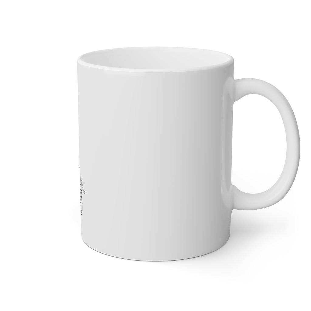 "Write, Edit, Repeat" White Mug, 11oz