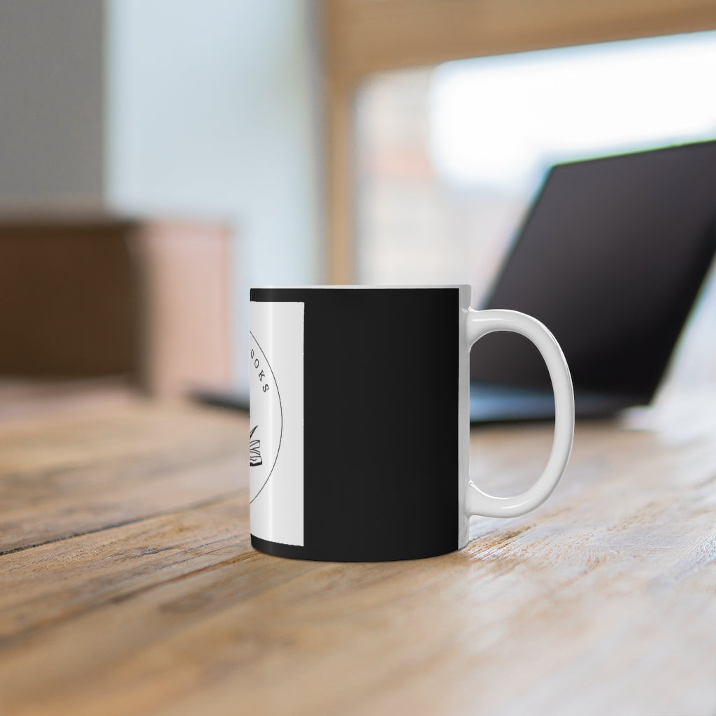 J. Essex Logo on Black Ceramic Coffee Cups, 11oz, 15oz