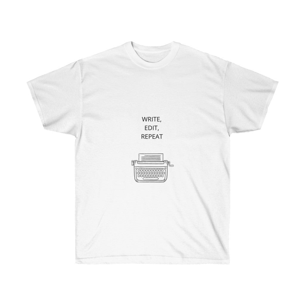 "Write, Edit, Repeat" Unisex Ultra Cotton Tee