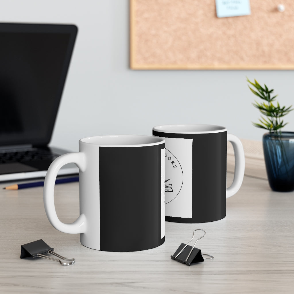 J. Essex Logo on Black Ceramic Coffee Cups, 11oz, 15oz