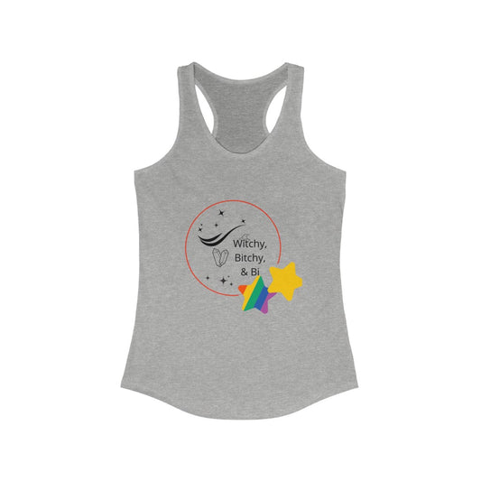 "Witchy, Bitchy, and Bi" Women's Ideal Racerback Tank