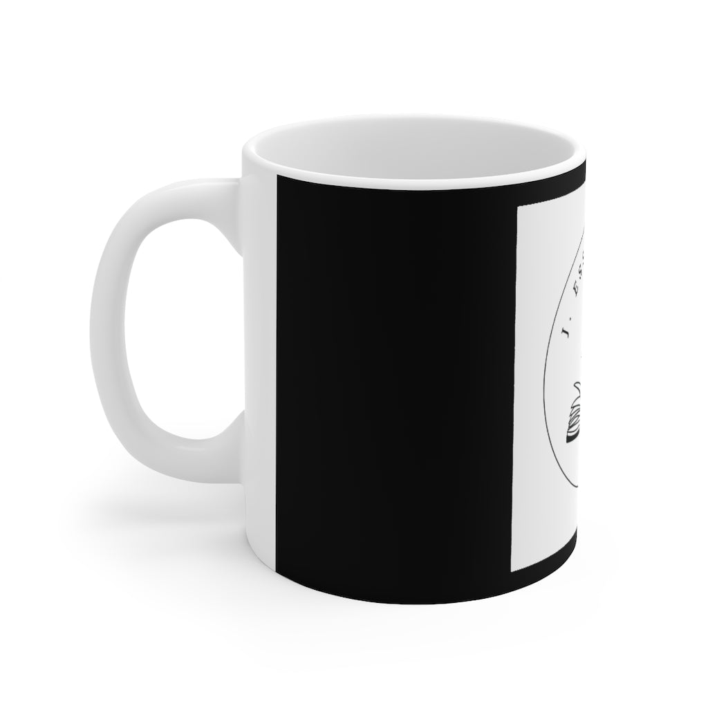 J. Essex Logo on Black Ceramic Coffee Cups, 11oz, 15oz