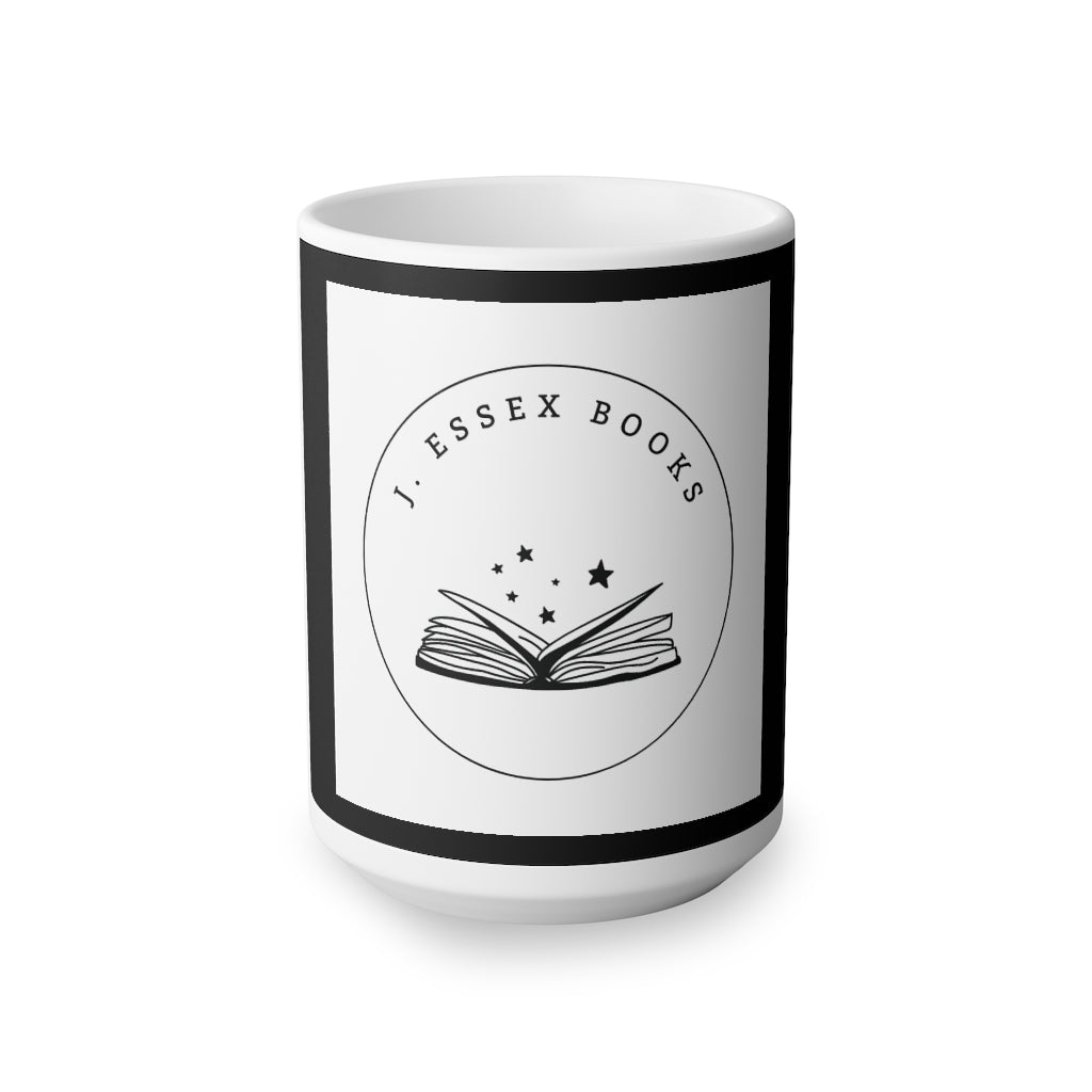 J. Essex Logo on Black Ceramic Coffee Cups, 11oz, 15oz