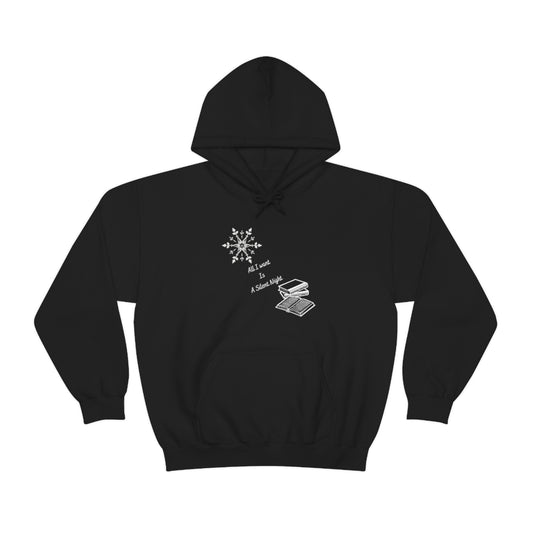 "Silent Night" Black Unisex Heavy Blend™ Hooded Sweatshirt
