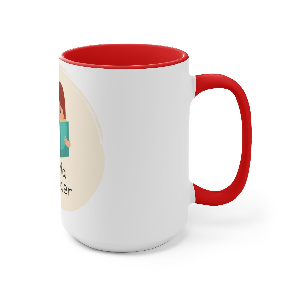 Avid Reader Two-Tone Coffee Mugs, 15oz