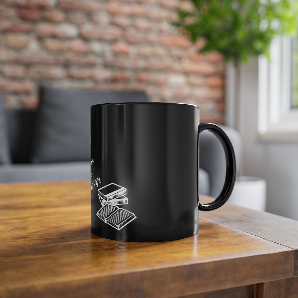 "All I Want is a Silent Night" Black Coffee Cup, 11oz